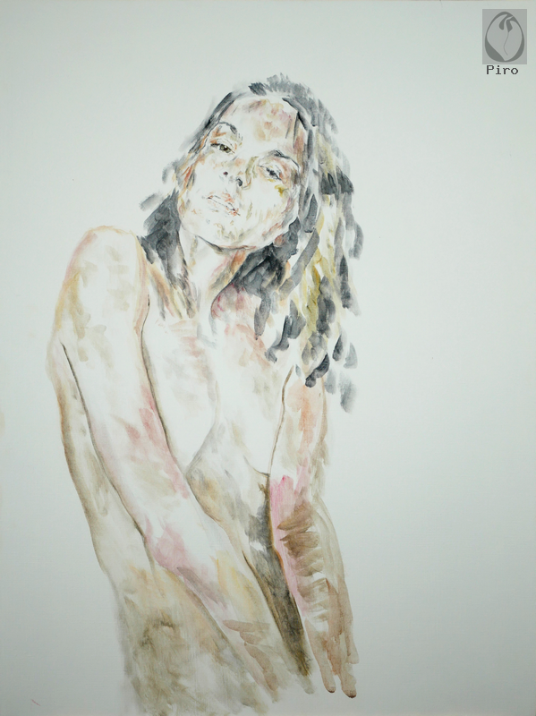oil on paper - olio su carta di Piro
